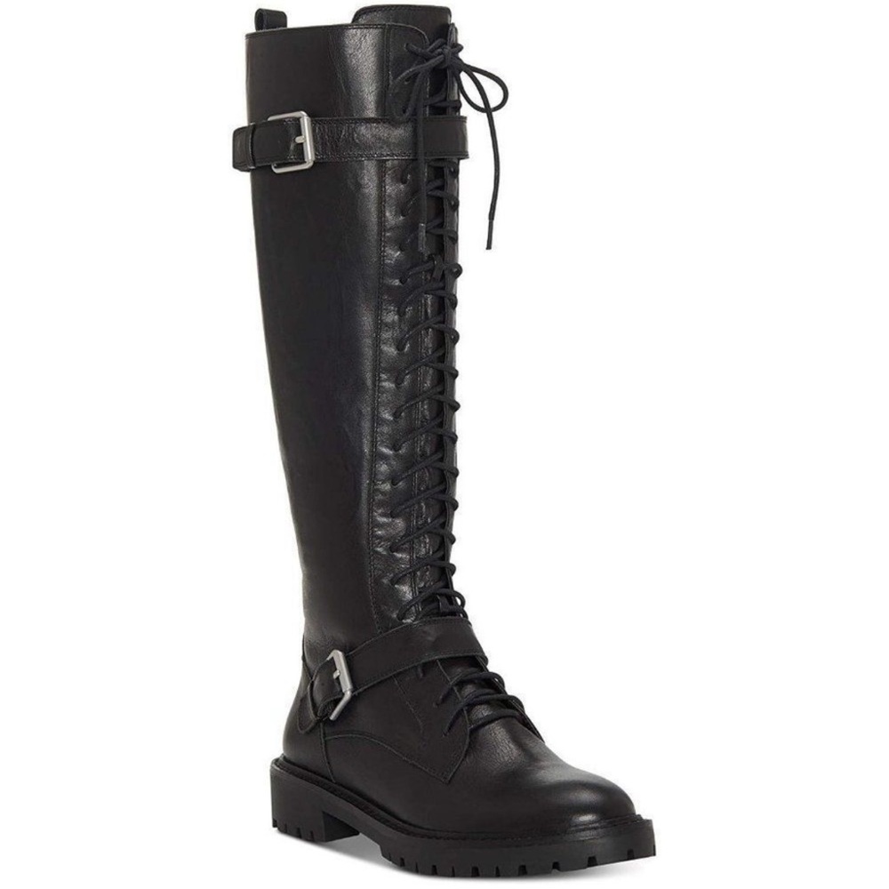 Lucky Brand Inniko genuine leather Lace Up Tall Combat Boots